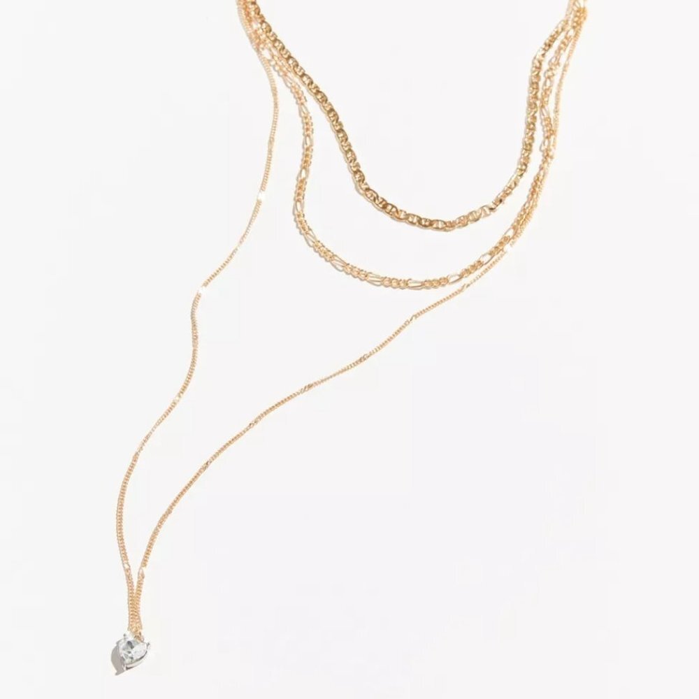 Free People Heart Chain Layering Necklace